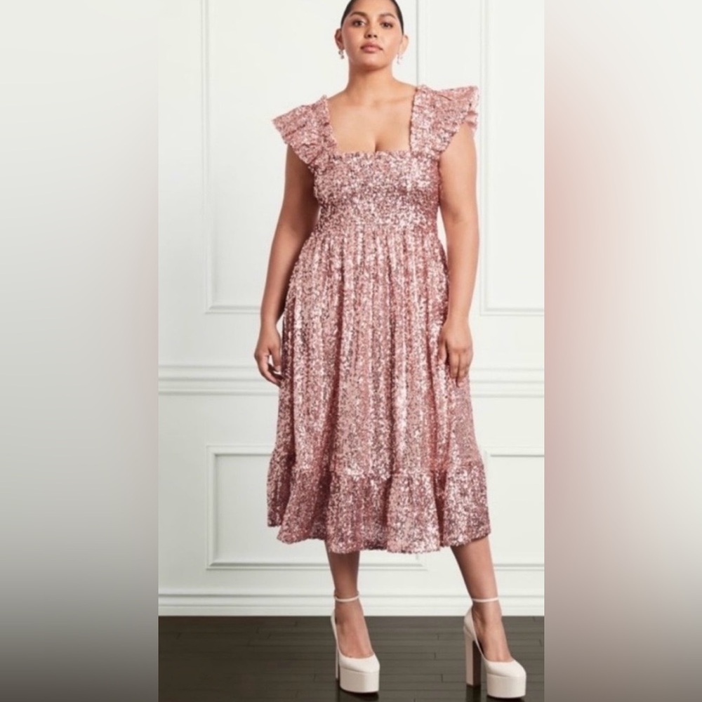 Hill House Home Collector's Edition Ellie Nap Sequin Dress L Pink